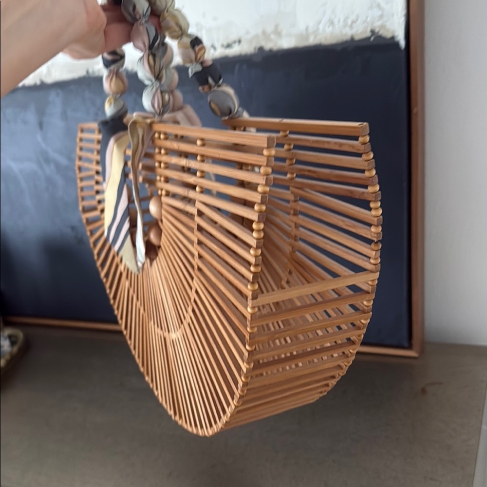 Cult Gaia Bamboo Ark Bag with Multicolor Scarf - Picture 7 of 7